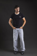 Baby tee REDENTOR Basic black/marfil – look completo