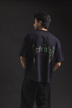 Boxy REDENTOR Vampire Black, vista de espalda con la estampa gótica