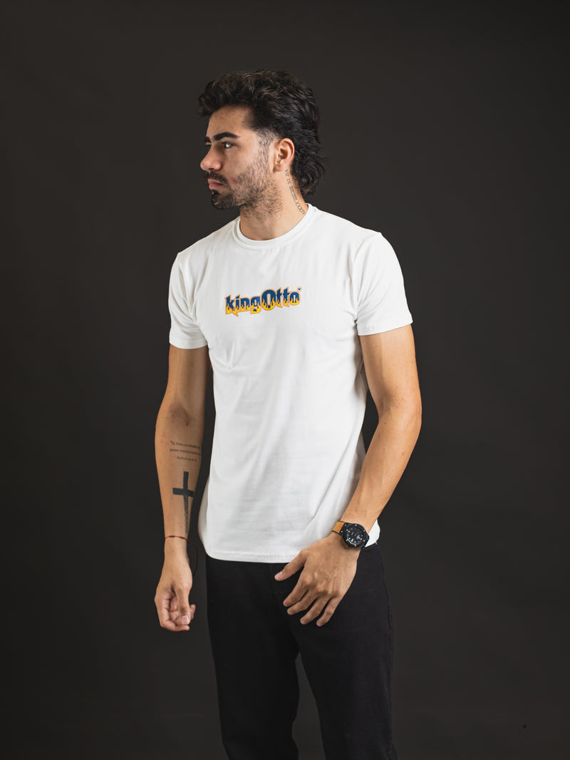 T-SHIRT OTTO NEW BASIC BURNT OUT MARFIL