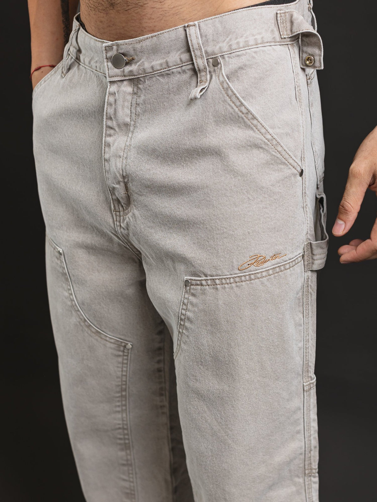 Jeans Carpenter Vintage REDENTOR Arena - detalle frontal