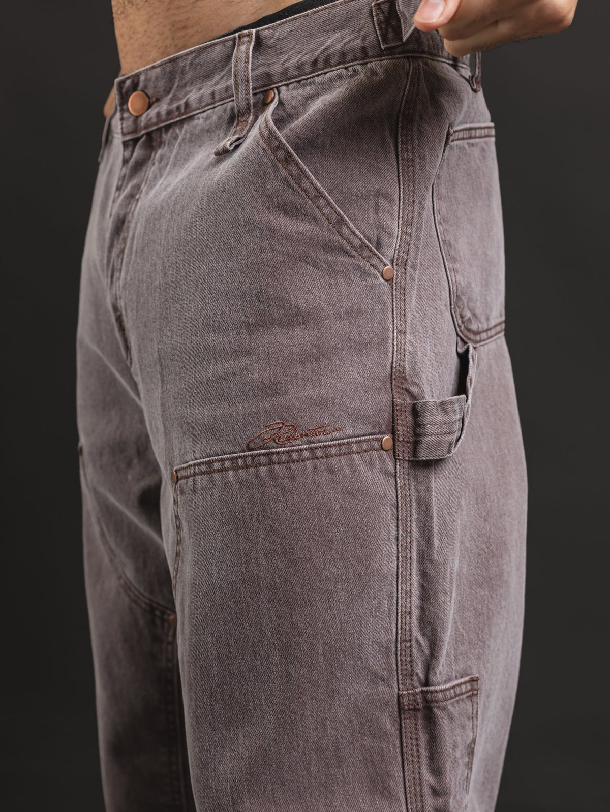 Jeans Carpenter Vintage REDENTOR Brown - logo bordado