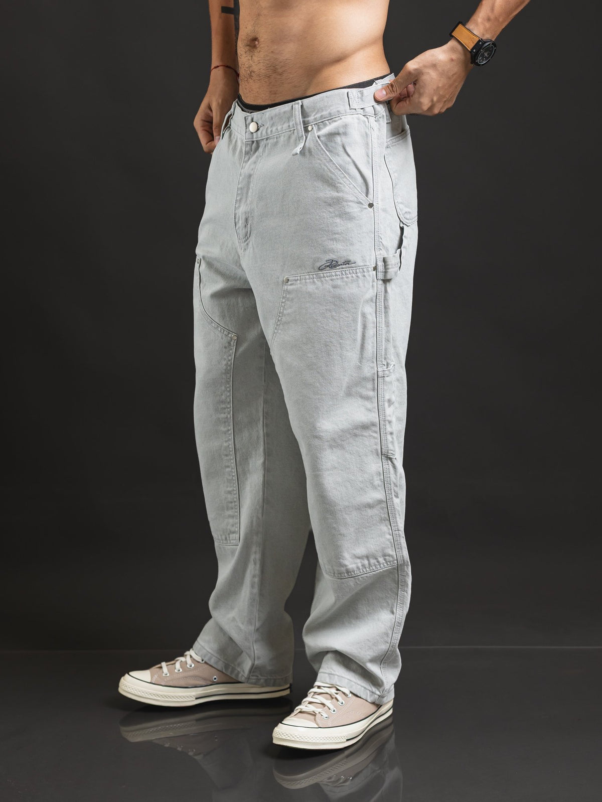 Jeans Carpenter Vintage REDENTOR Ice - tres cuartos lateral