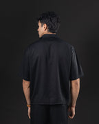 Camisa boxy de lino OTTO negra – espalda