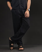 Pantalón de lino OTTO negro – look