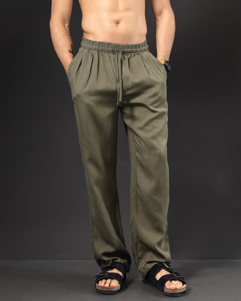 OTTO PANTALÓN DE LINO GREEN MOSS