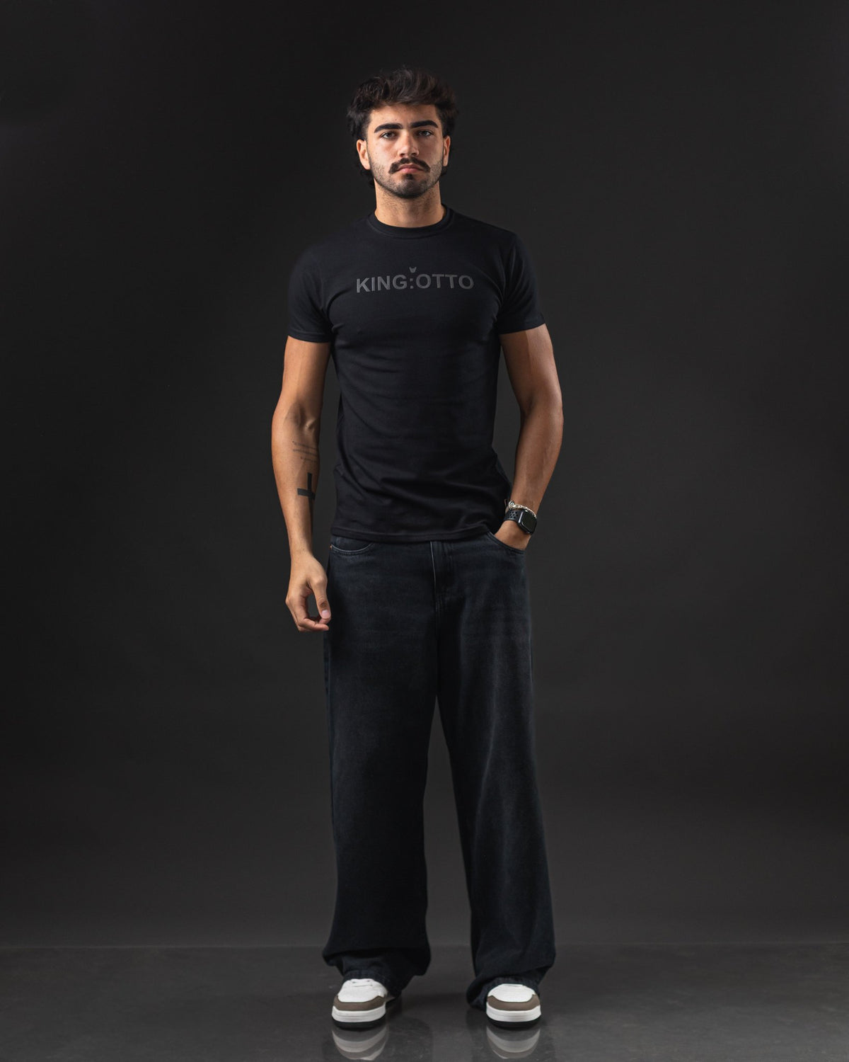 T-SHIRT OTTO NEW BASIC KING OTTO BLACK