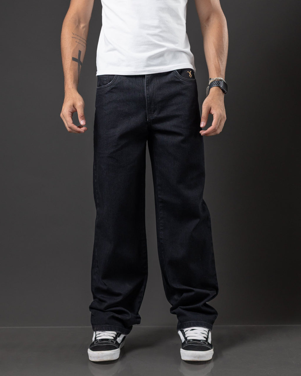 PANTALON WIDE BOOT  OTTO/REDENTOR BLACK ESTATICO.