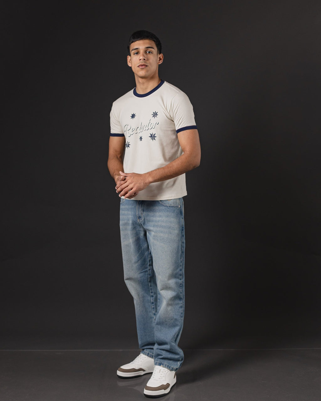BABY TEE REDENTOR MARFIL/MARINO
