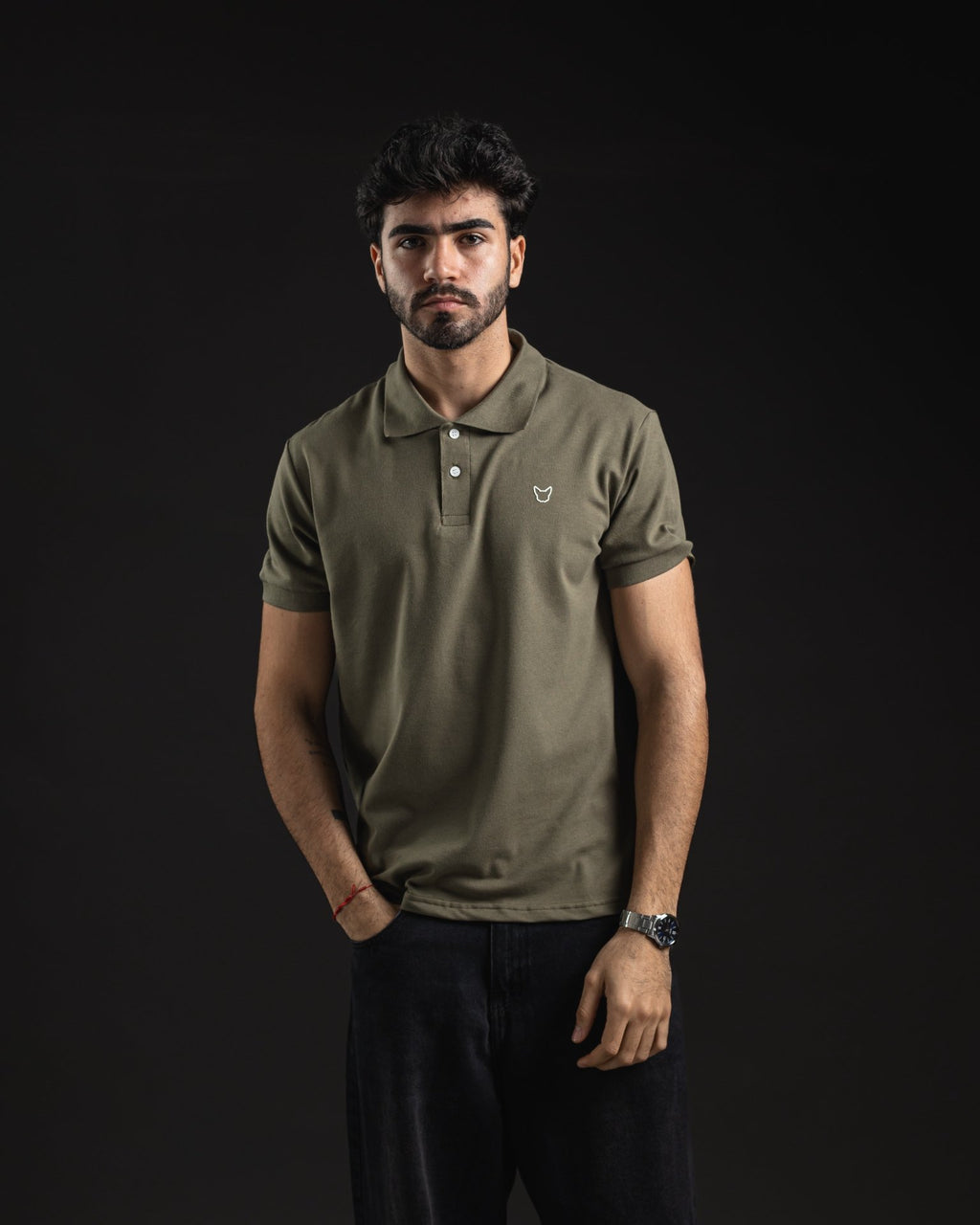 REMERA POLO OTTO BASIC GREEN/WHITE