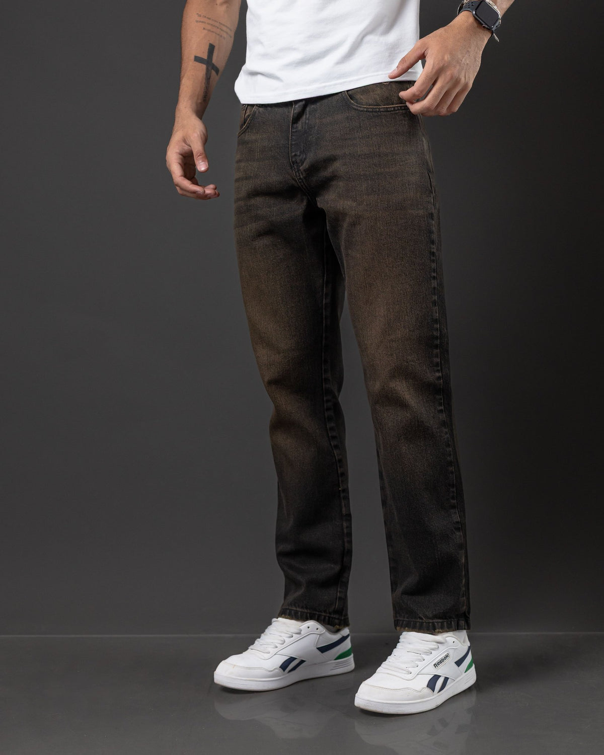 JEANS OTTO RECTO NEGRO OXIDADO