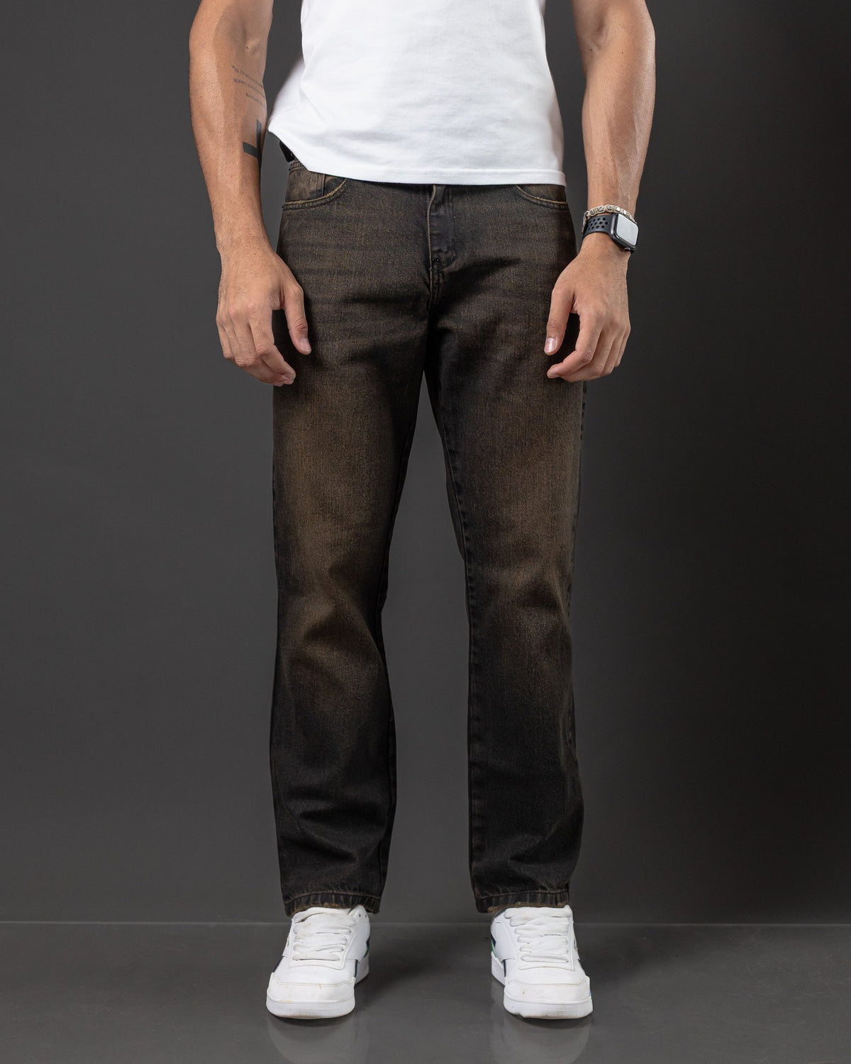 JEANS OTTO RECTO NEGRO OXIDADO