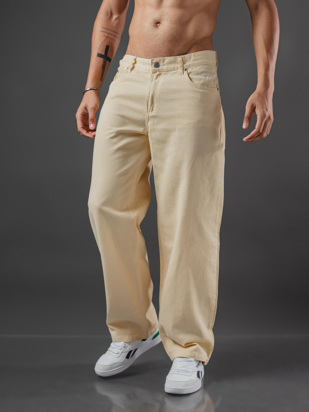 PANTALON OTTO BAGGY  CREMA
