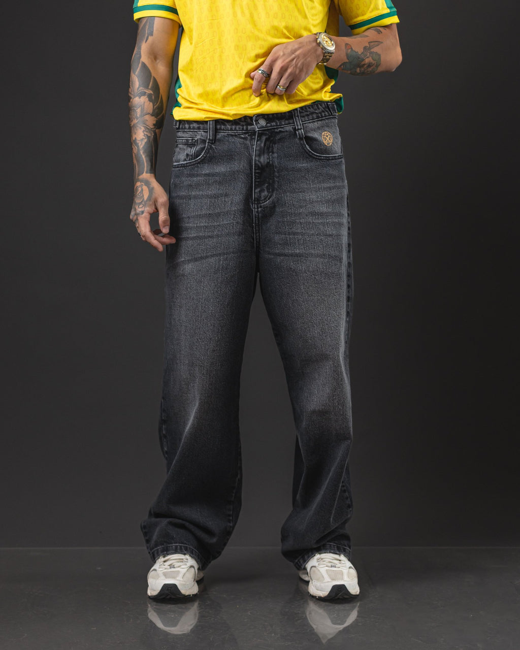 PANTALON OTTO BAGGY GRIS INTERMEDIO