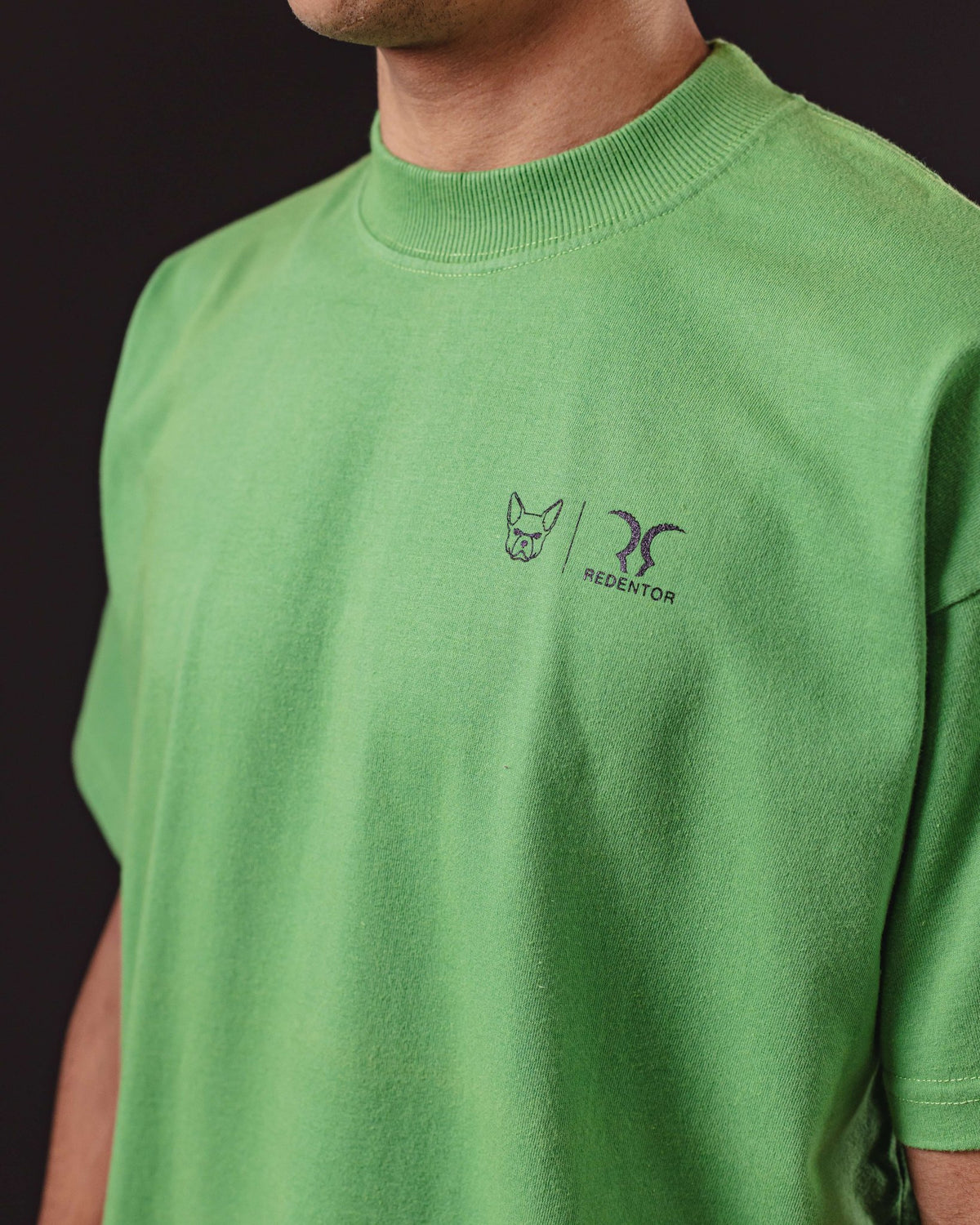 OVERSIZE HEAVY WEY GREEN/BLACK