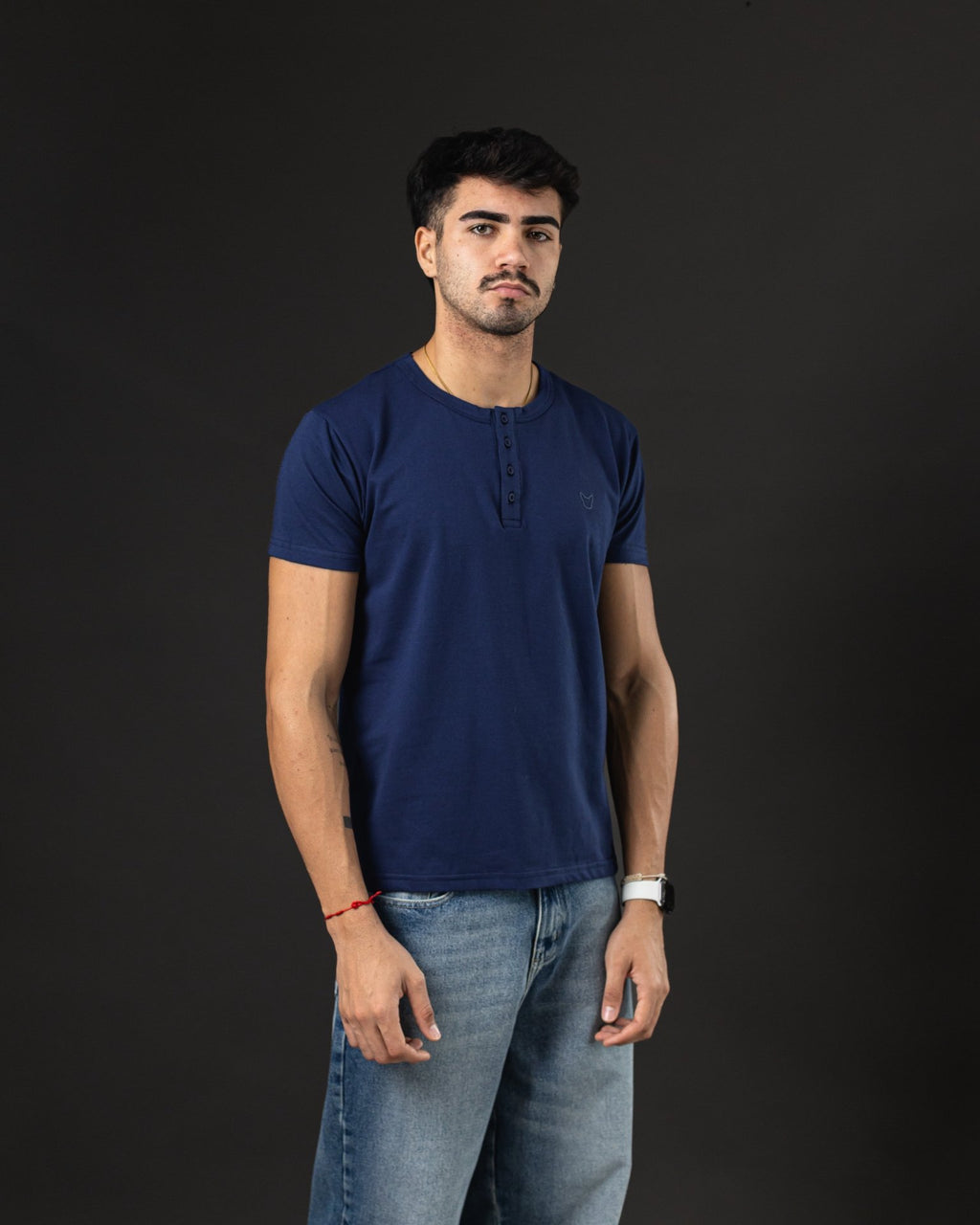 T-SHIRT OTTO NEW BASIC C/BOTON BLUE
