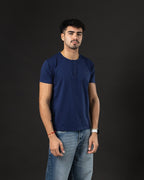 T-SHIRT OTTO NEW BASIC C/BOTON BLUE