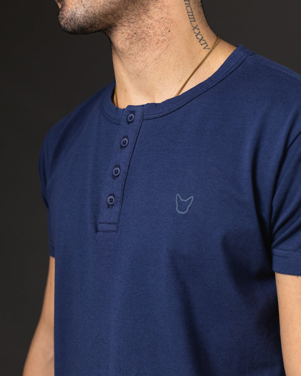 T-SHIRT OTTO NEW BASIC C/BOTON BLUE