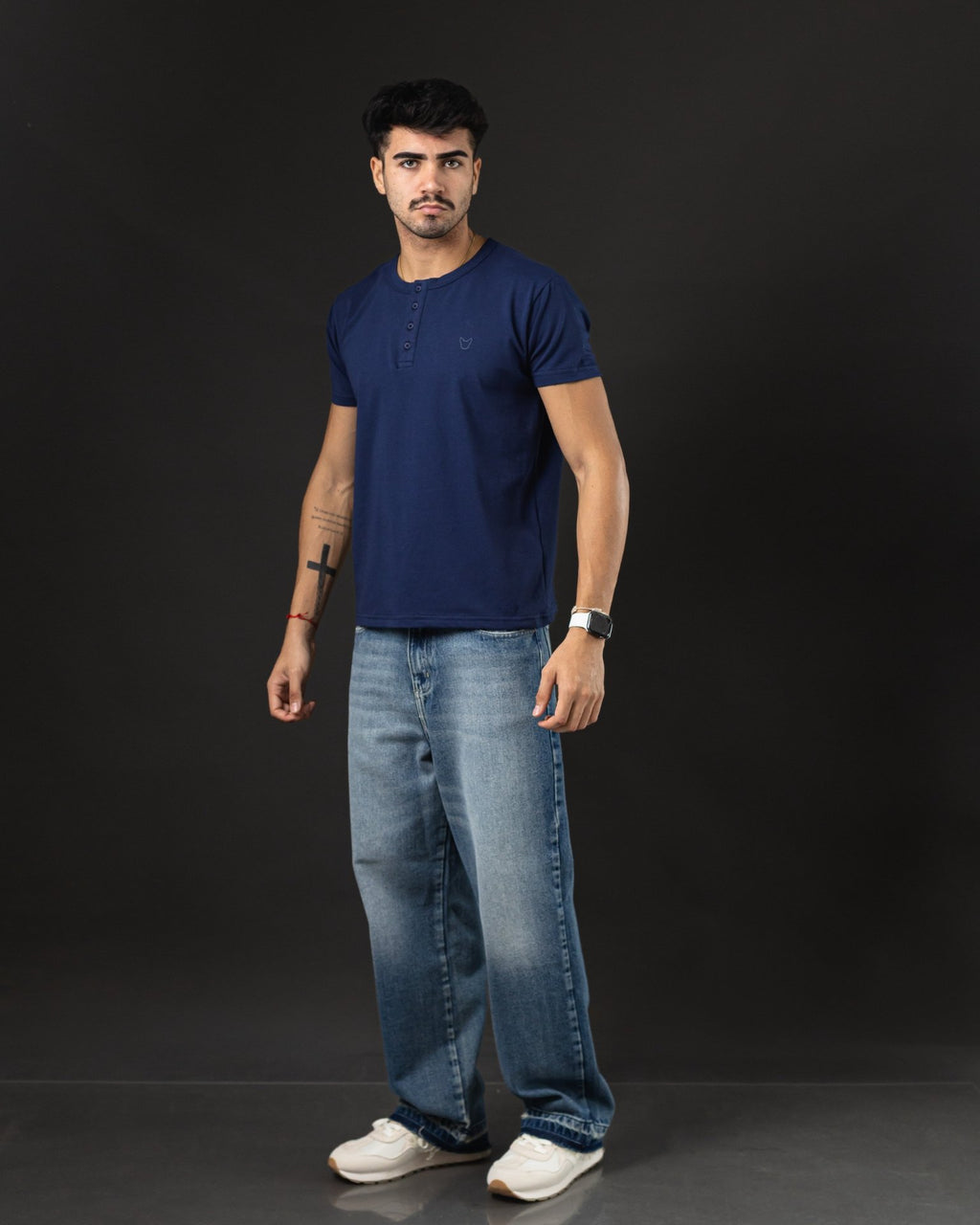 T-SHIRT OTTO NEW BASIC C/BOTON BLUE