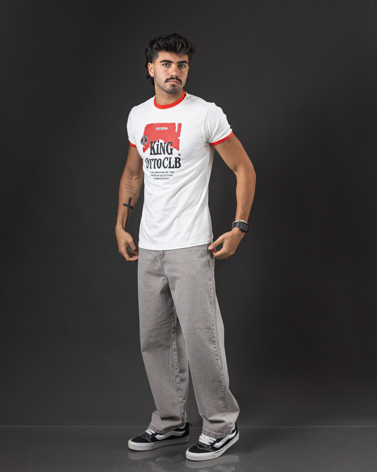 T-SHIRT OTTO RINGER TEE MARFIL/RED