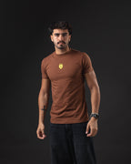 T-SHIRT OTTO MAIS BROWN/YELLOW