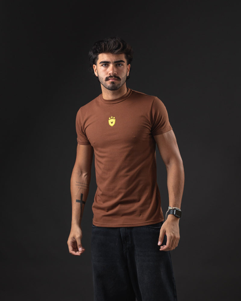 T-SHIRT OTTO MAIS BROWN/YELLOW