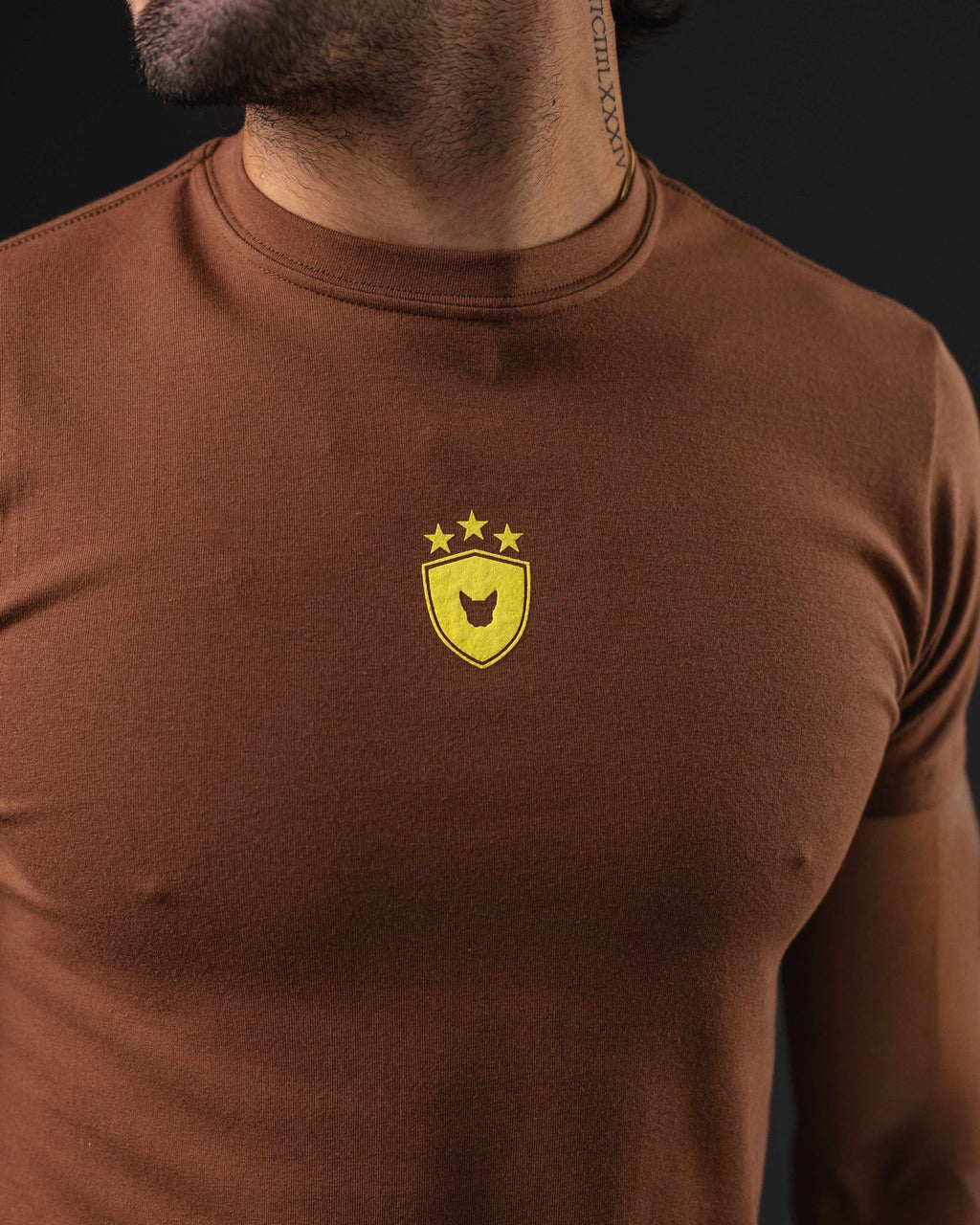 T-SHIRT OTTO MAIS BROWN/YELLOW