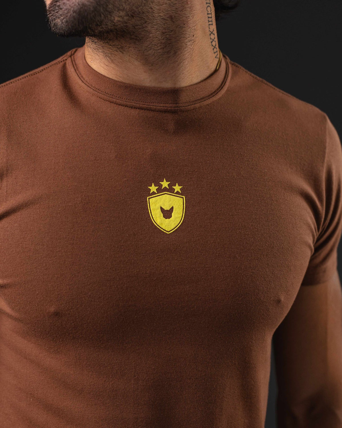 T-SHIRT OTTO MAIS BROWN/YELLOW