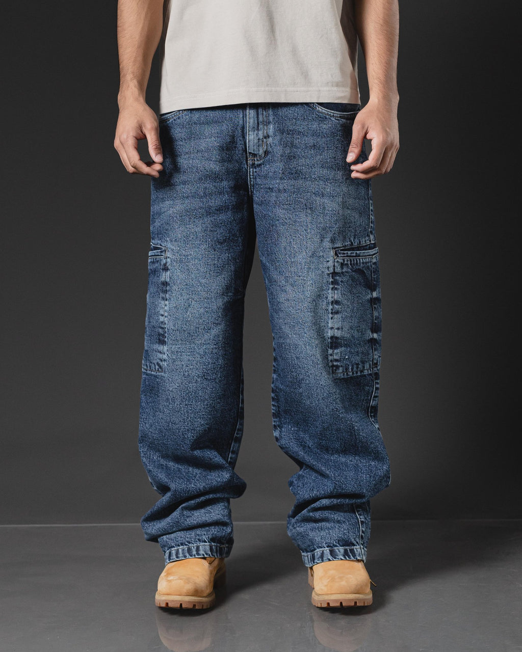 BAGGY SIDE POCKET BLUE SNOW