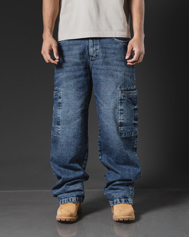BAGGY SIDE POCKET BLUE SNOW