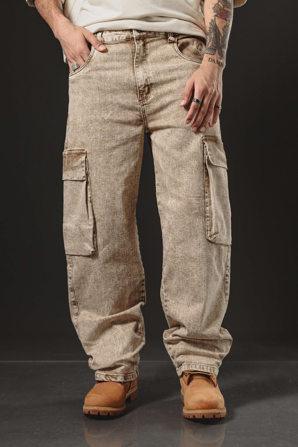 BAGGY GIANT POCKET CAMEL SNOW