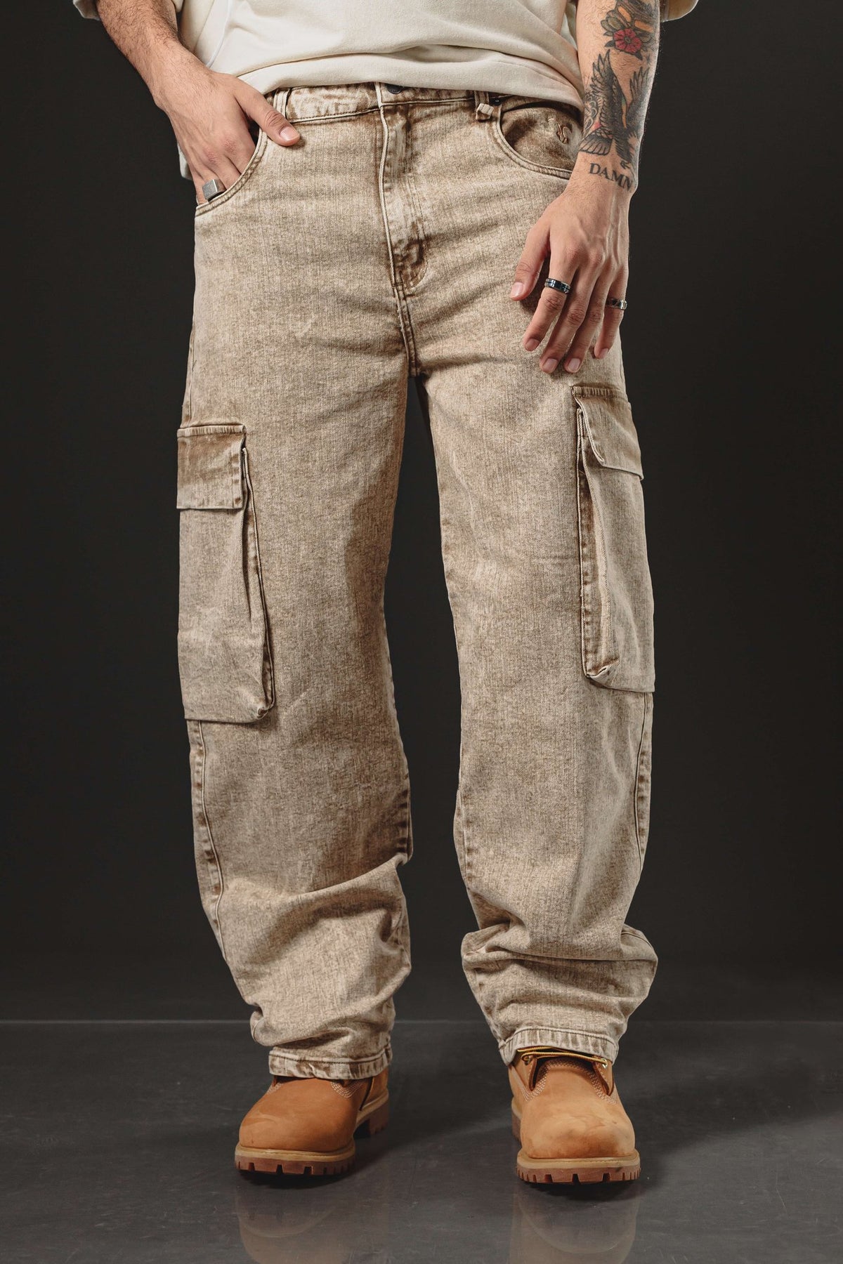 BAGGY GIANT POCKET CAMEL SNOW