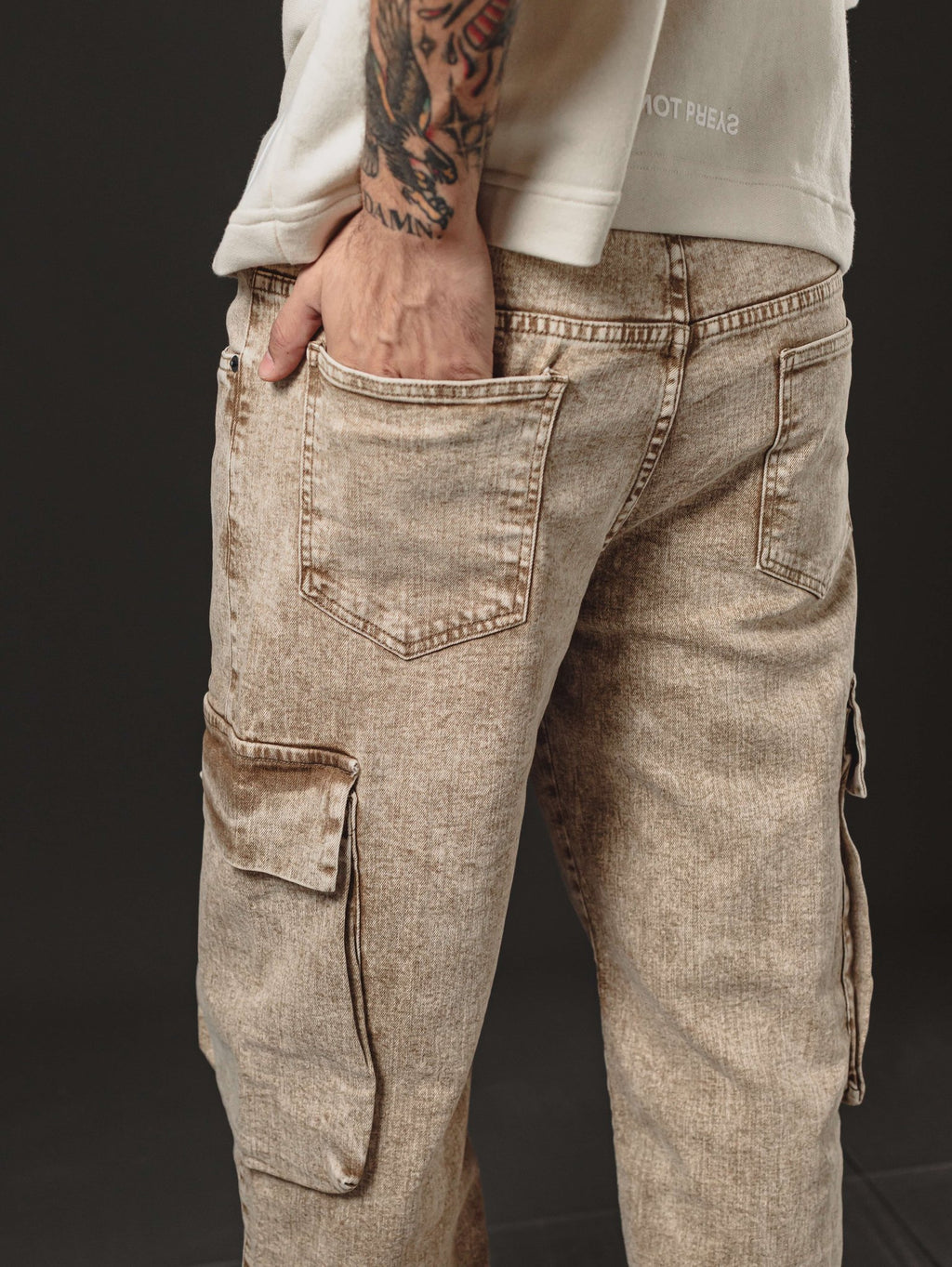 BAGGY GIANT POCKET CAMEL SNOW