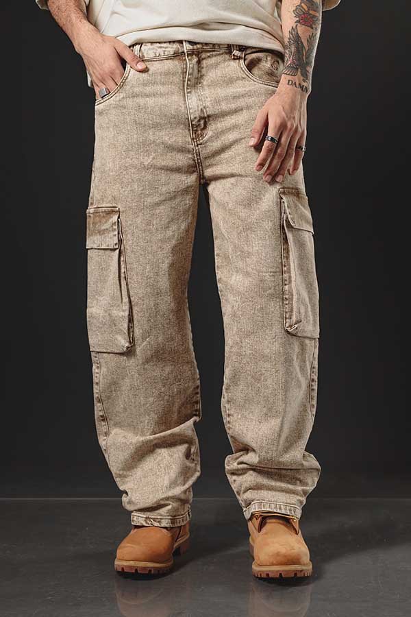 BAGGY GIANT POCKET CAMEL SNOW
