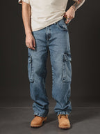 BAGGY GIANT POCKET SNOW BLUE