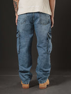 BAGGY GIANT POCKET SNOW BLUE