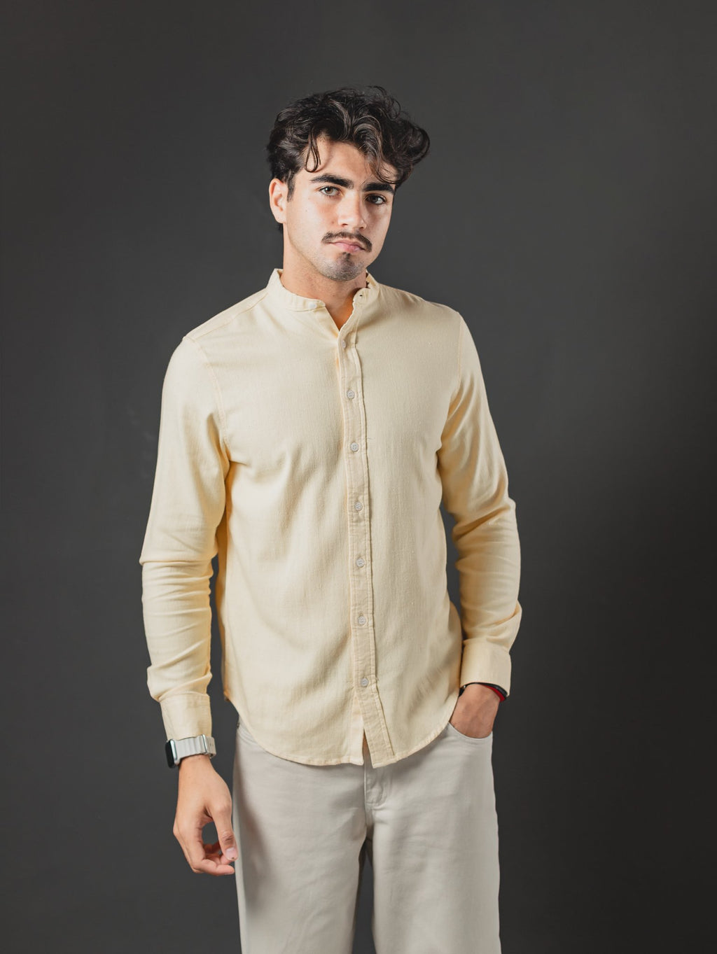 CAMISA DE LINO OTTO AMARILLO