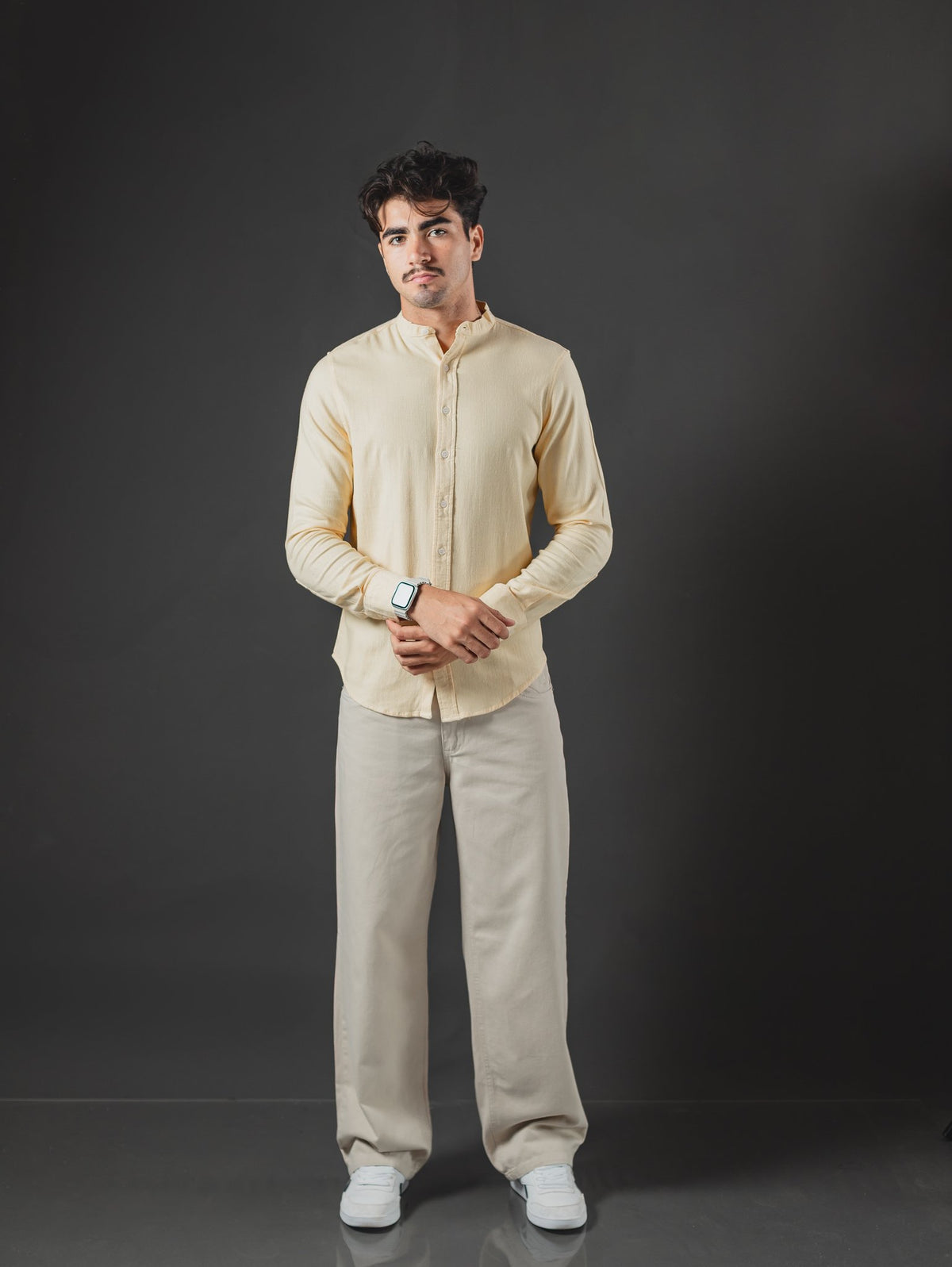 CAMISA DE LINO OTTO AMARILLO