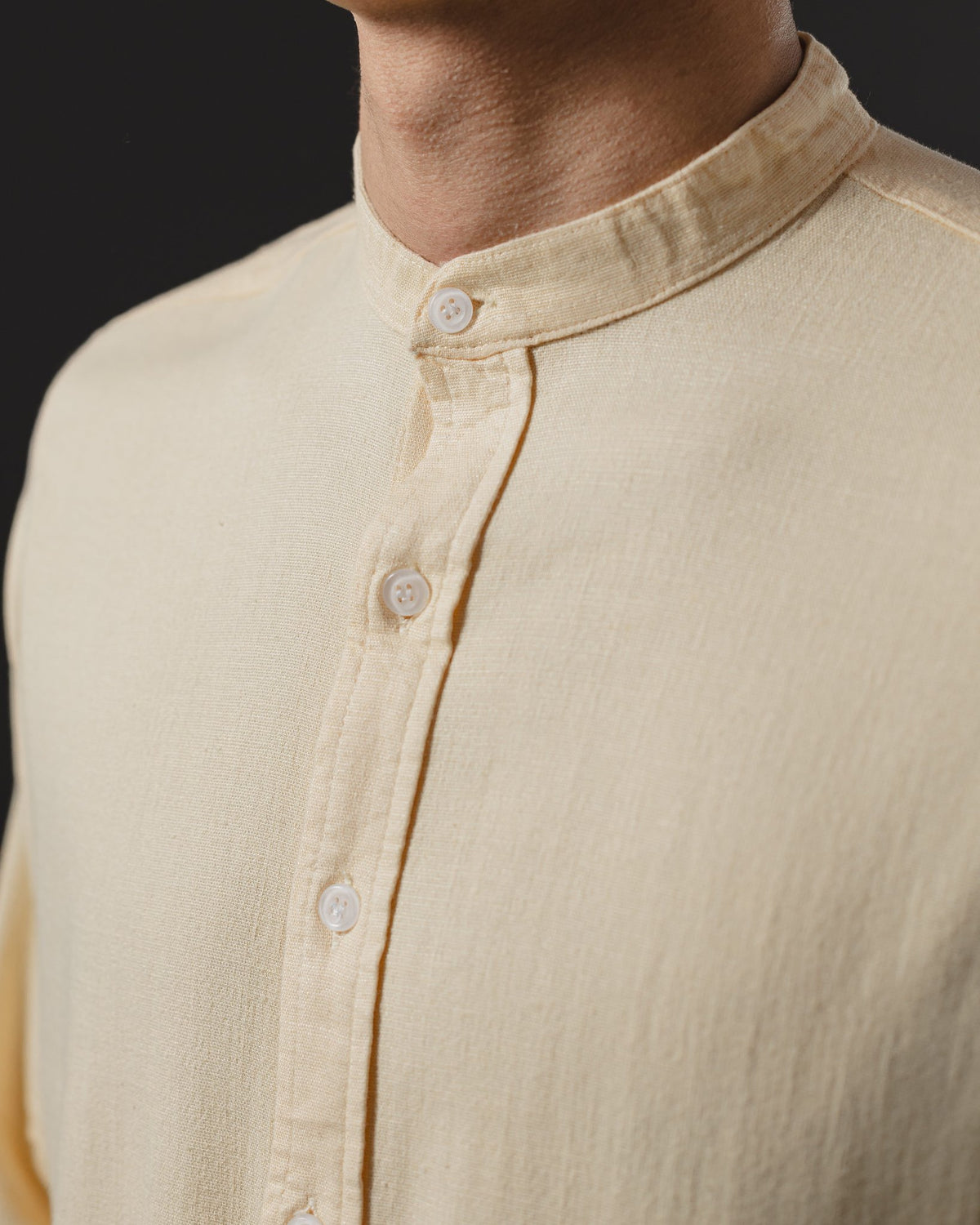 CAMISA DE LINO OTTO AMARILLO