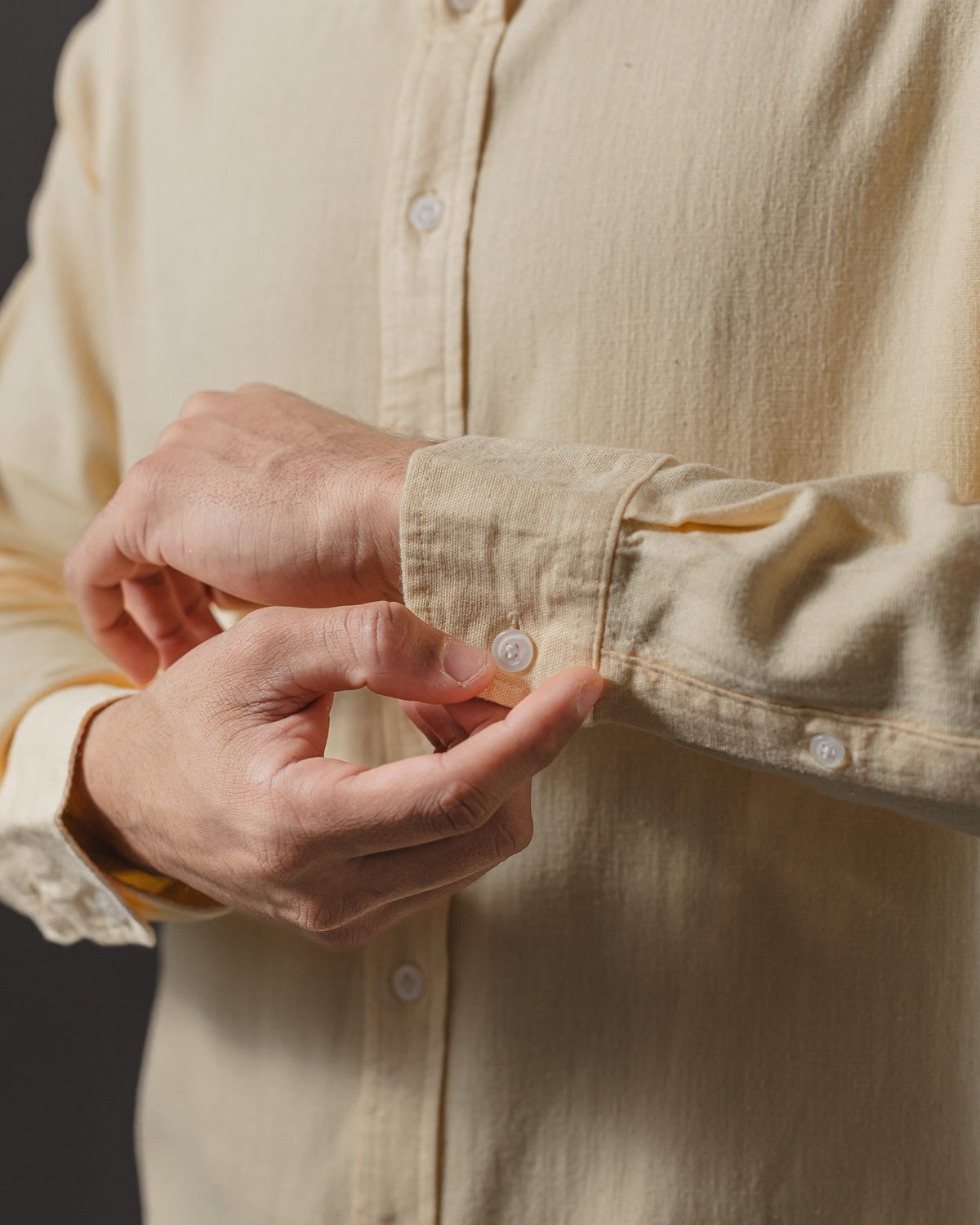 CAMISA DE LINO OTTO AMARILLO