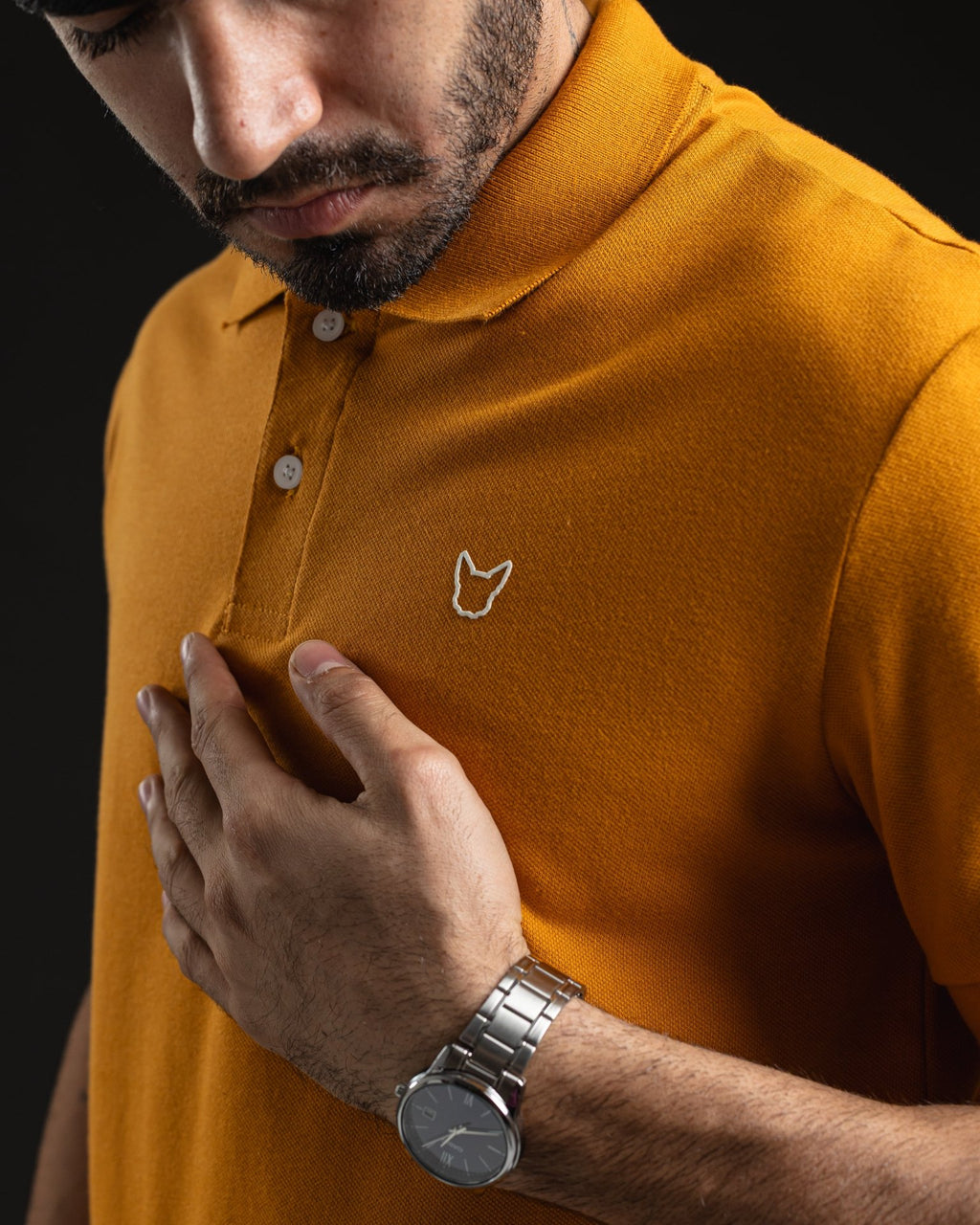 REMERA POLO OTTO BASIC MUSTARD