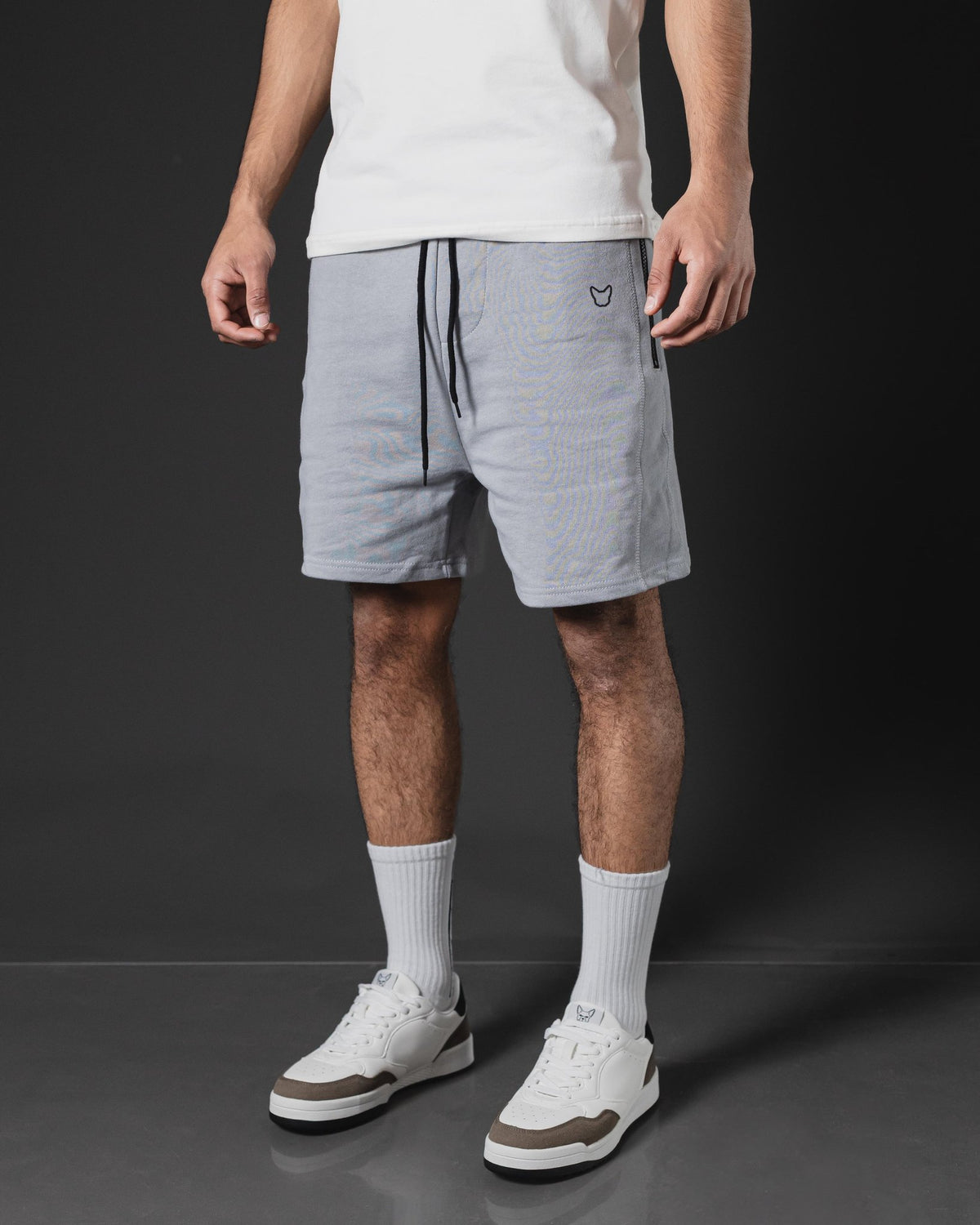 SHORT DE MOLETON OTTO CON CIERRE GREY