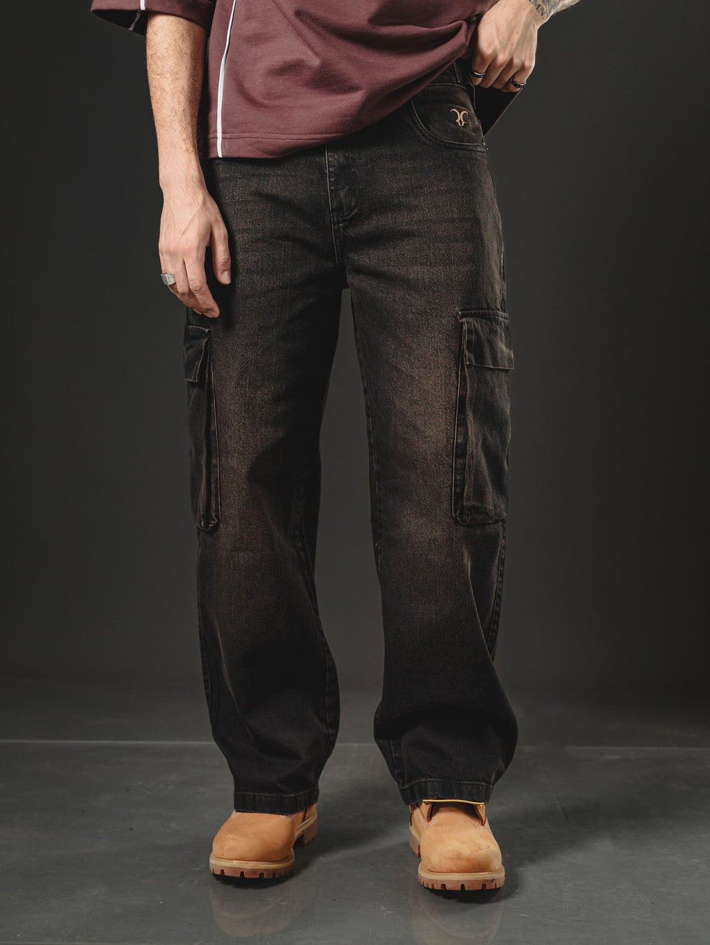 BAGGY GIANT POCKET  BLACK RUSTY