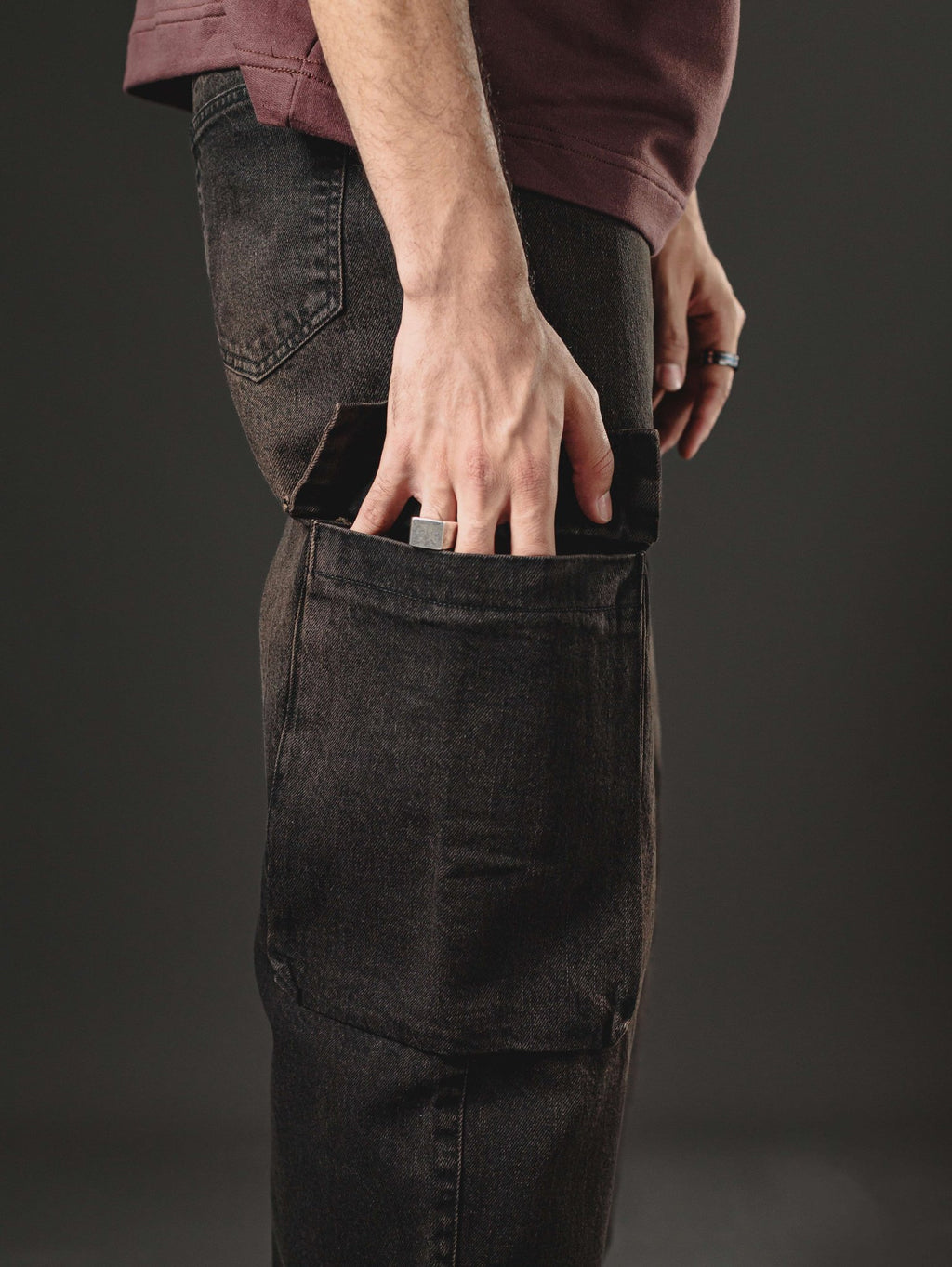 BAGGY GIANT POCKET  BLACK RUSTY