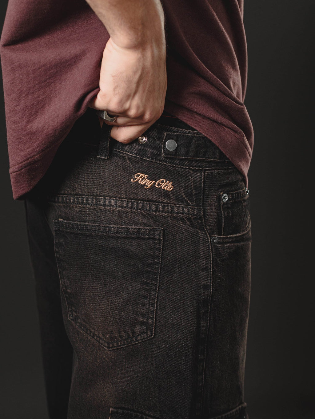 BAGGY GIANT POCKET  BLACK RUSTY