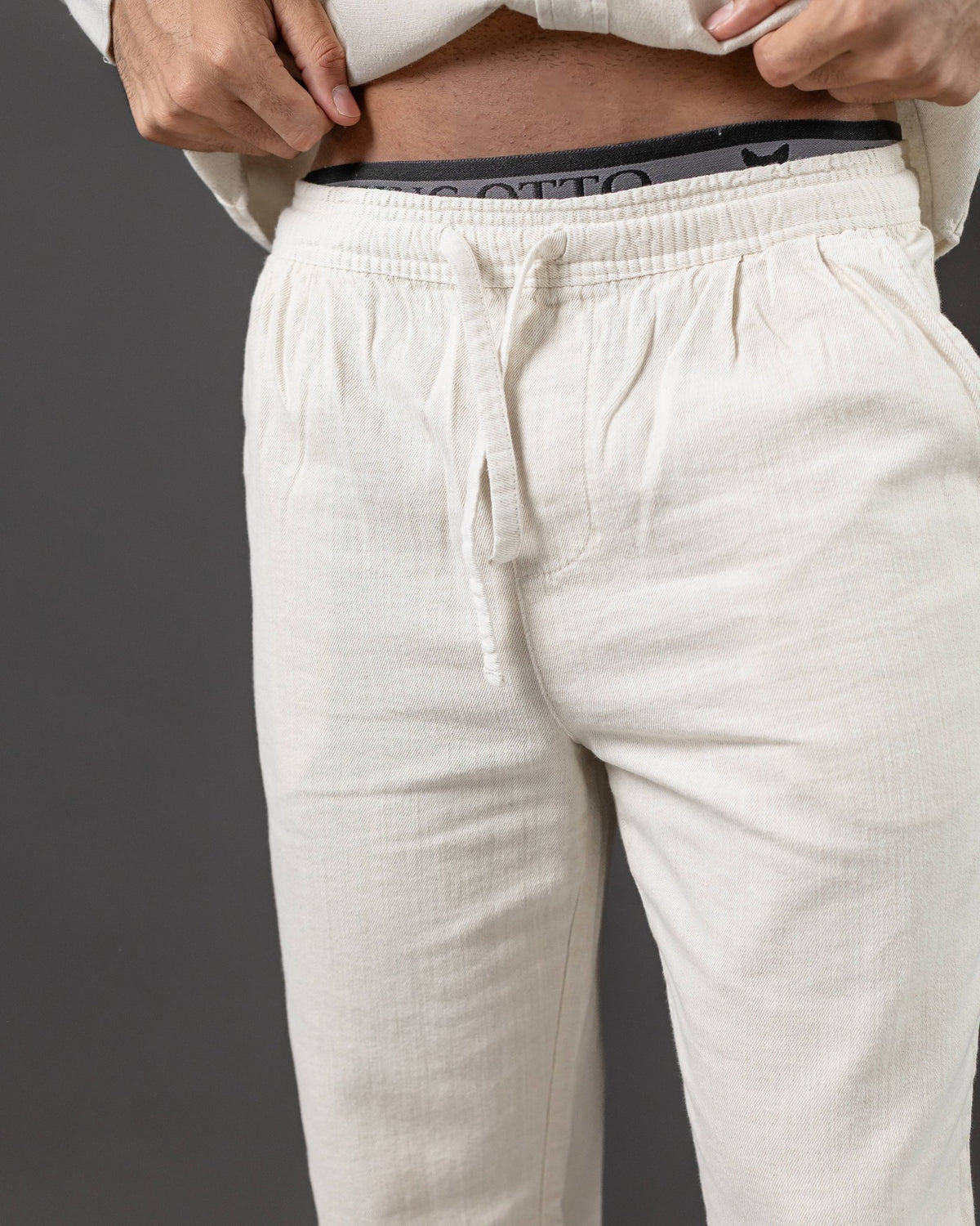 OTTO PANTALON DE LINO CRUDO