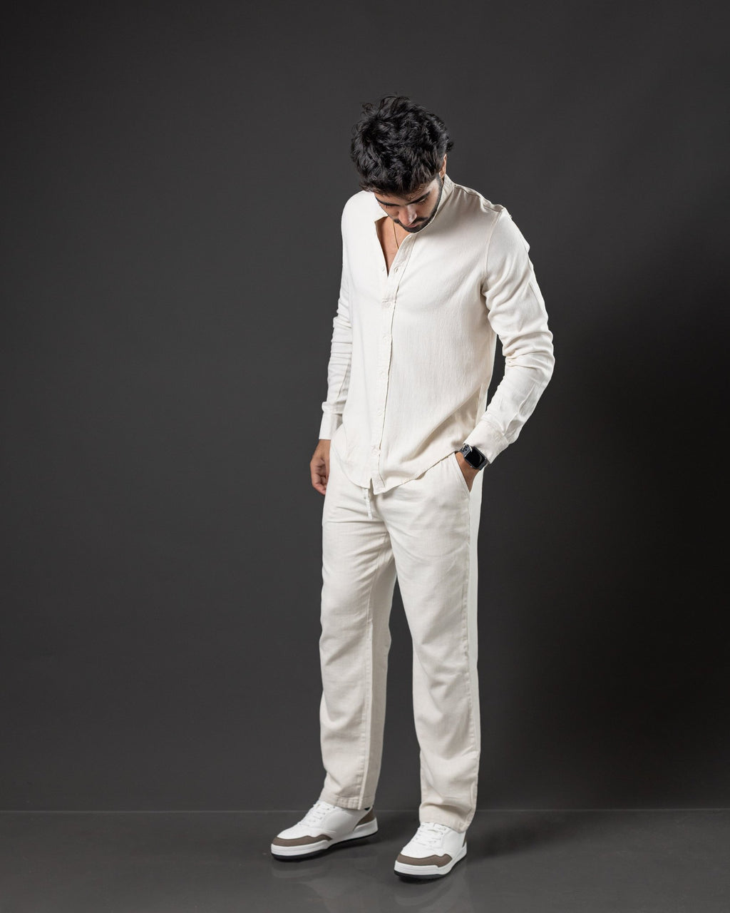 OTTO PANTALON DE LINO CRUDO