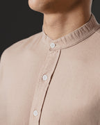 CAMISA DE LINO OTTO BEIGE OSCURO