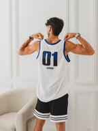CAMISILLA OTTO BASKEBALL BLANCO/AZUL 2025