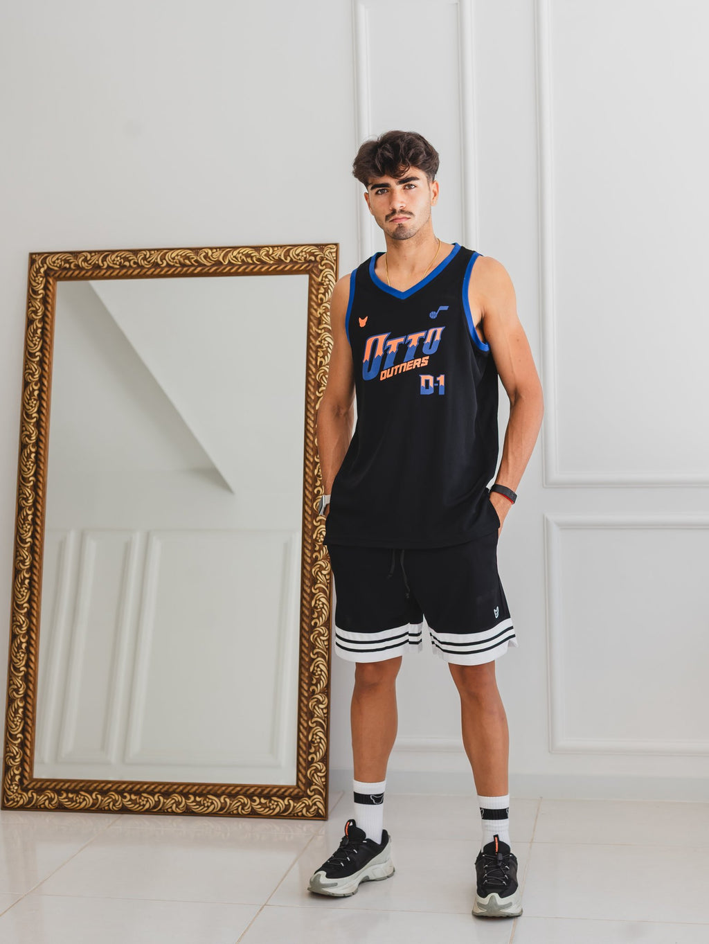 CAMISILLA OTTO BASKEBALL NEGRO/AZUL