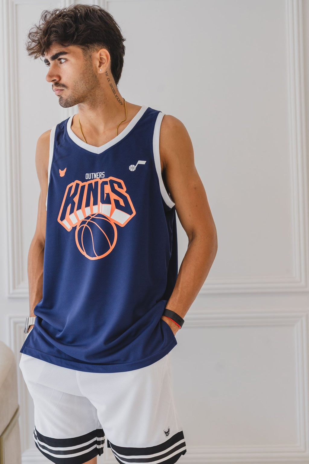 CAMISILLA OTTO BASKEBALL AZUL/BLANCO